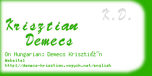 krisztian demecs business card